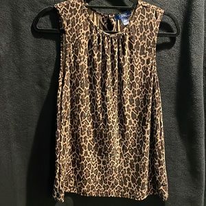 Chaps Leopard Print Tank Top